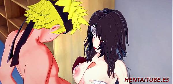  Naruto Hentai 3D - Kurenai bobjob and fuck by Naruto and he cums in her boobs and pussy